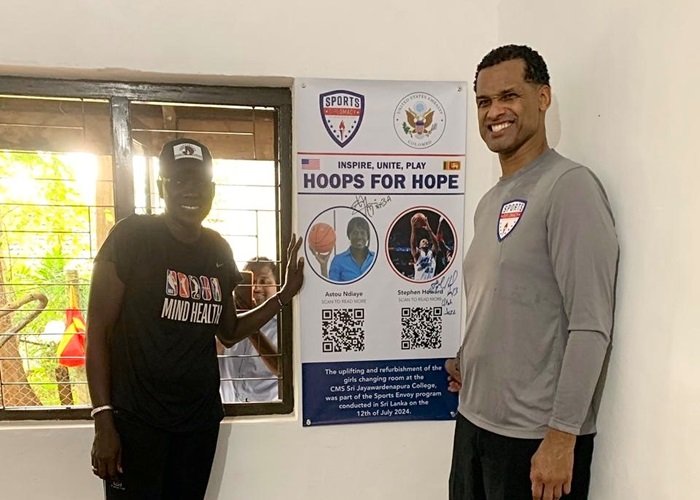 US Embassy Sports Envoys conduct training sessions for Sri Lankan youth